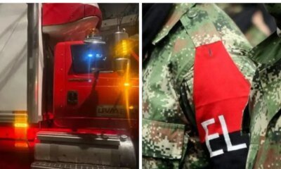 Hombres Armados Incinaron Caban de Tres Tractomulas y Dejaron un cilindro