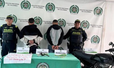 Cayeron dos Hombres intentaban Extorsionar A Comerciantes en Bogotá