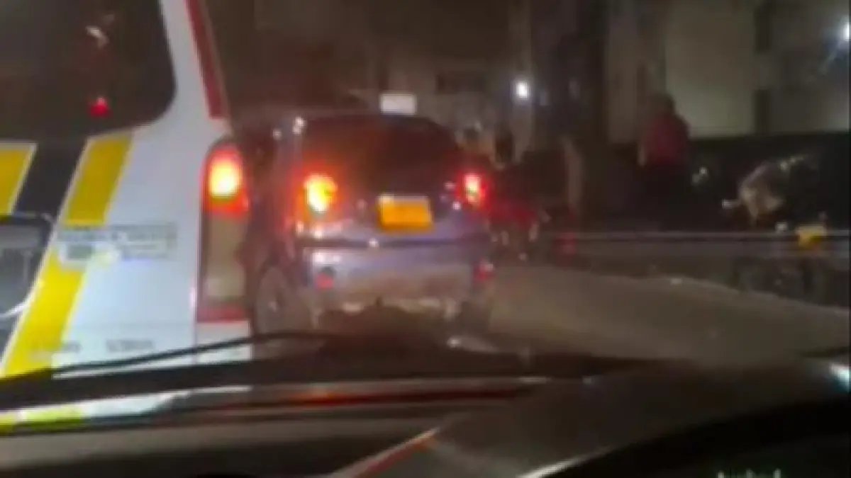 Choque múltiple en la calle 80 de bogotá durante la noche del sábado 12 de julio: este se sabe