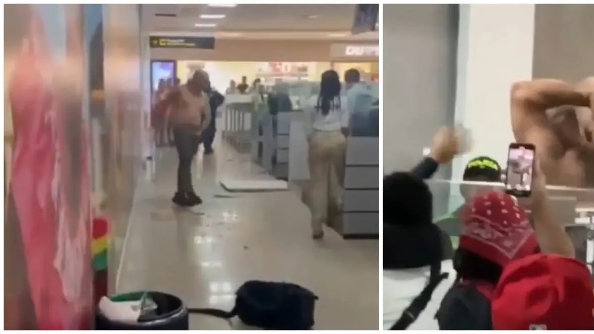 Turista Furioso en Aeropuerto de Cartagena Causó Pánico Tras Arremeter Violentamento Contra Objetas de MigraceNn