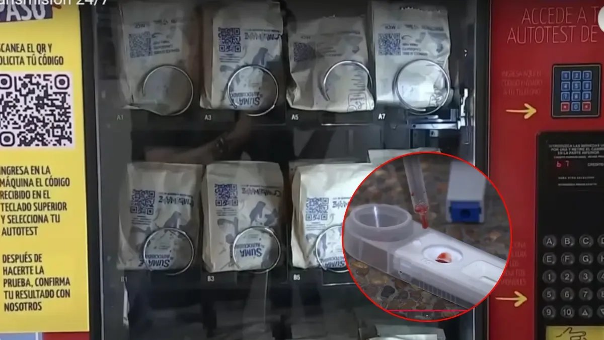 Así Funciona la Primera Mácina dispensadora de Pruebas de vih instalada en bogotá: es gratis, confidencial y accesible