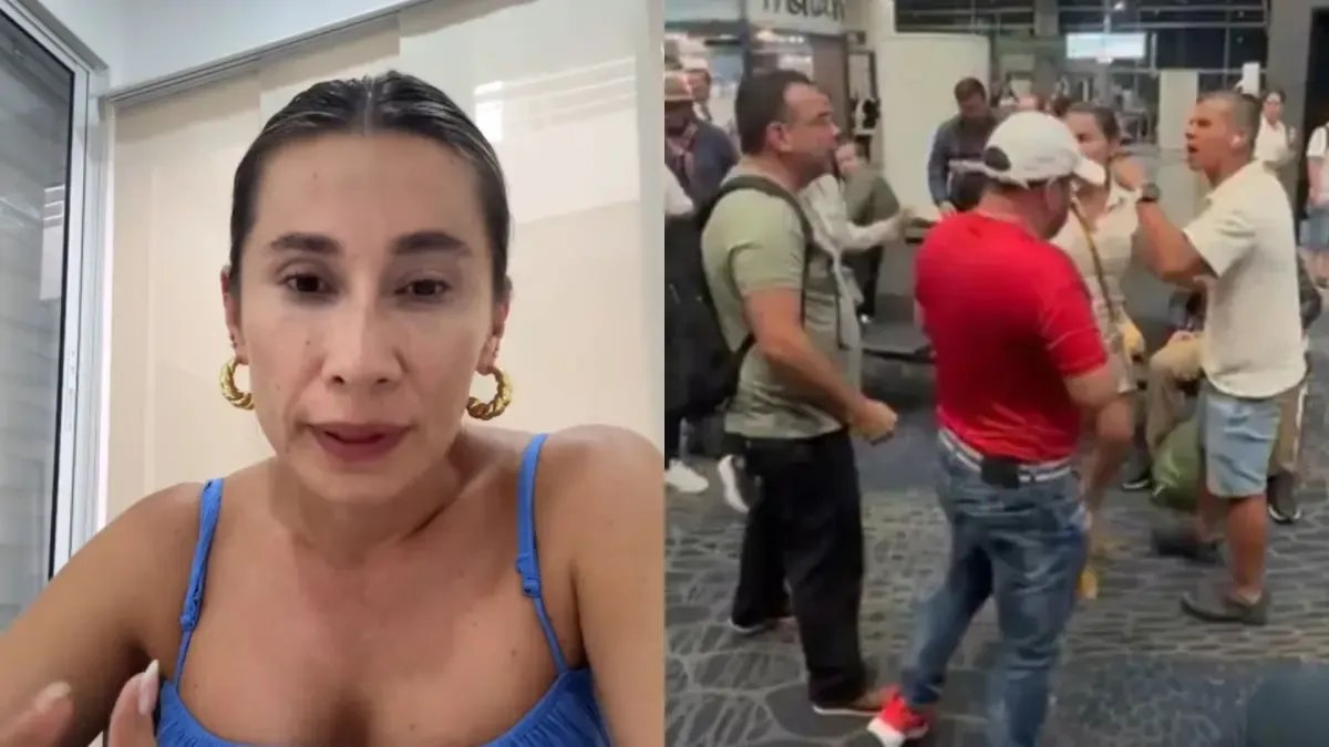 Esposa de hombre que golpeó a Viajera en el Aeropuerto el Dorado por no Cederle una silla hobró Sobre la Agresión: 'Él Asumirá las consecias'