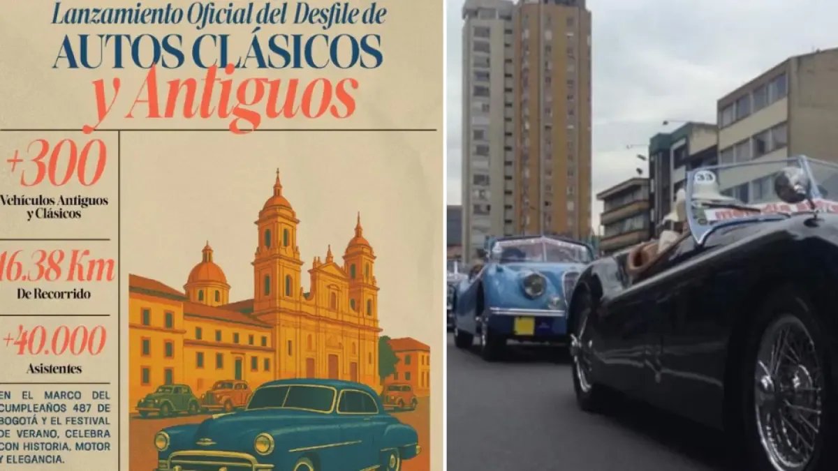 Bogotá Celebrará Sus 487 Años con dos Desfiles de Carros Clásicos y Antiguos; cuándo y dónde asistir