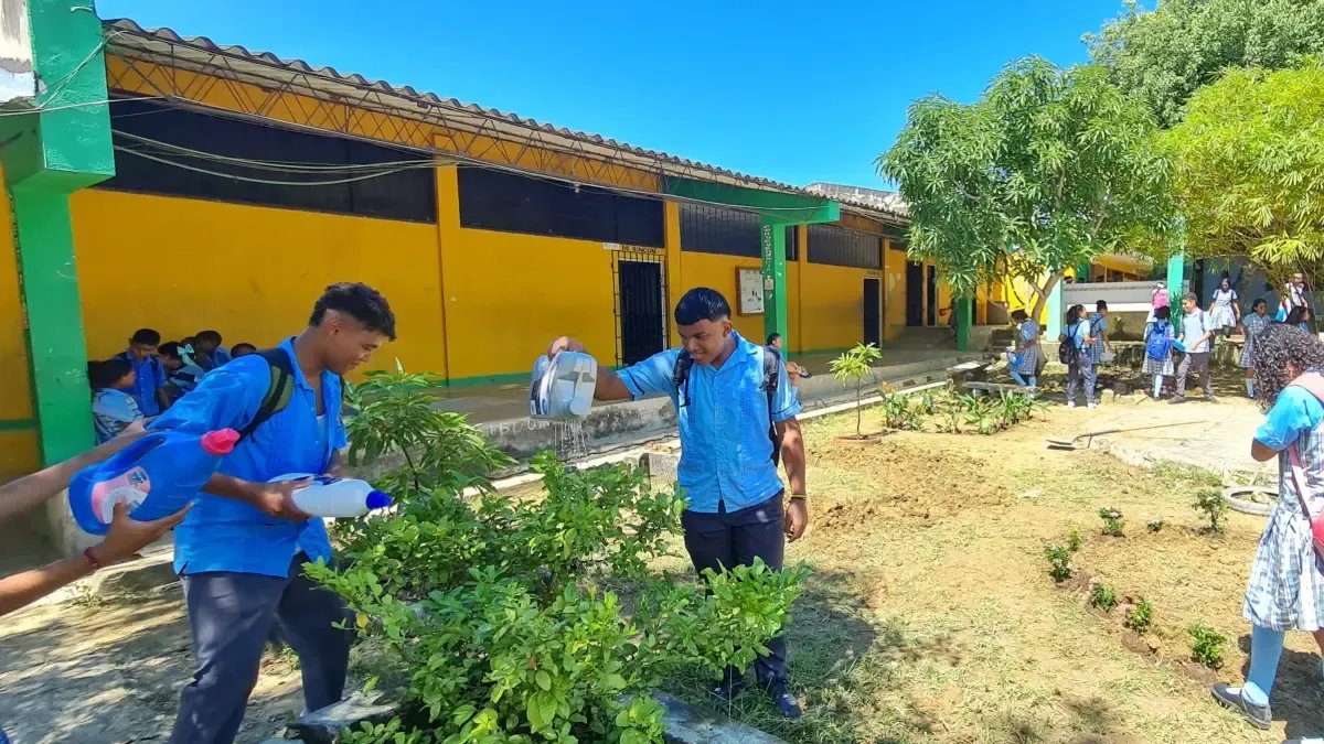En Bolívar, un Doccente Convierte Zonas Verdes Olvidadas en un aula al aire libre que combina geometría, ecología, arte y tecnología con visión