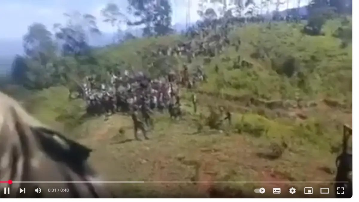 ASONADA CONTRA EL EJÉRCITO EN ZONA RURAL DE JAMUNDÍ, EN VALLE DEL CAUCA: 'la comunidad está obligando a las tropas a salir', dice un soldado