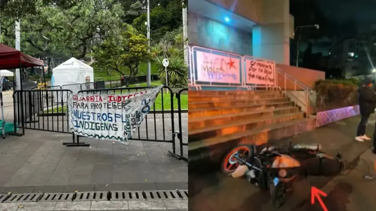 Joven Motociclista Murio Tras Choco Contra Una Barricada de los Emberá en Bogotá