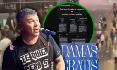 Pablo Lescano, Líder de Damas Gatis, Repudió Los desmanes en el Movistar Arena de Bogotá que Dejaron Un Muerto: 'Me Rompiste el Corazón'