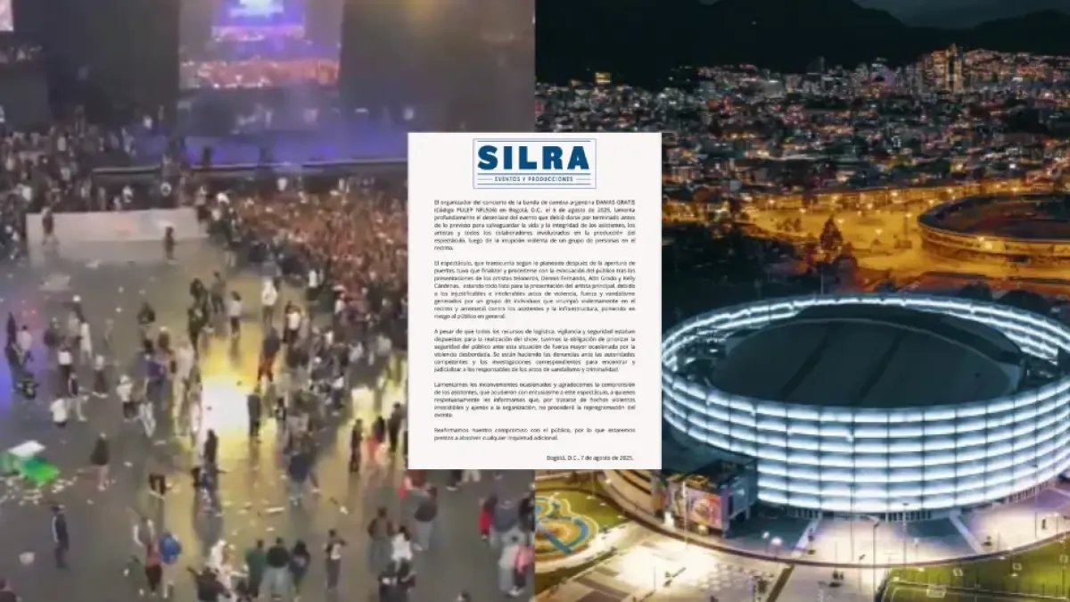 Empresa Promotora del Concierto de Damas gratis Anuncia Cancelación Total y Da Nuevo Detless de perturbaciones en el Movistar Arena de Bogotá