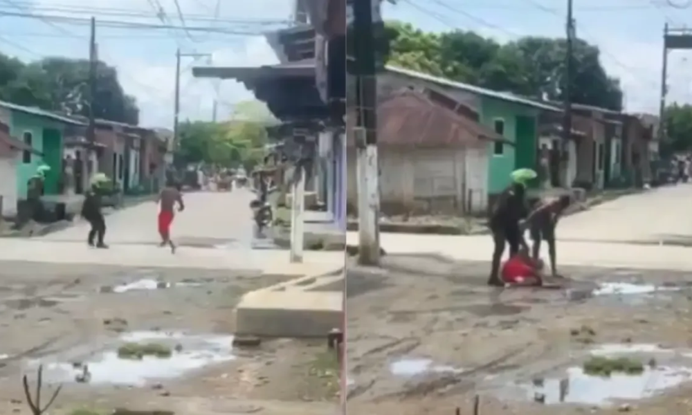 Policía abatió a un hombre que amenazó a varías personajes con un machete en nechí (antioquia); El uniformado disparó en defensa propia