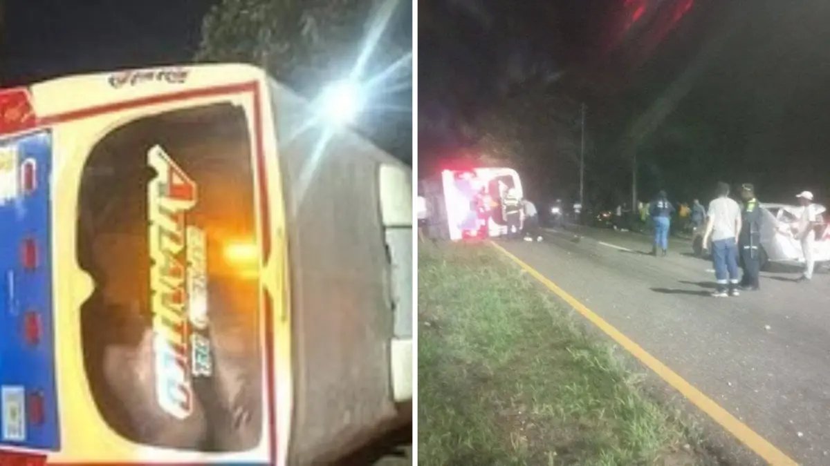 maniobra evasiva ante otro accidente sería la causa