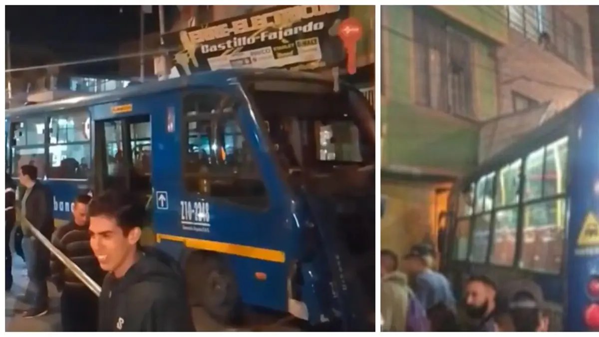 Bus del sitp colisionó contra una vivienda en el norte de bogotá; SE Reportaron Tres Personas Heridas