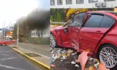 Así Fue El Fuerte Accérdico de Carro de Alta Gama en la Calle 100 que dejó Tres Personas Heridas: Chocó Contra Un Poste