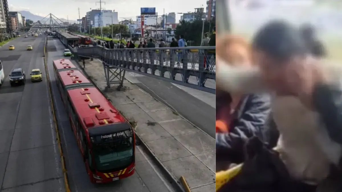 DOS MUJERES SE FUERON A LOS GOLPES EN TRANSMILENIO POR UN PUESTO Y PASAJERO TUVO QUE INTERVENIR: 'DEBERÍA DARLES PENA'