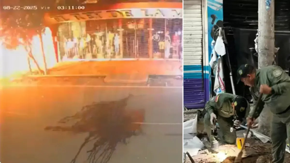 El Video del Momento en que Artefacto Explotó en Pleno Centro de Florencia, Caquetá, Muy Cerca a la Alcaldía: 'Abandonado en una Caneca'