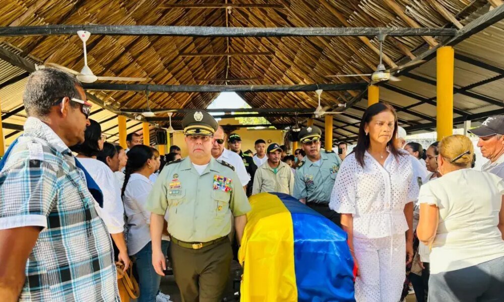 Con Honores Fue Sepultado en San Marcos (Sucre), El Patrullero de la Policía Nacional, Rafael Enrique Anaya Almanza