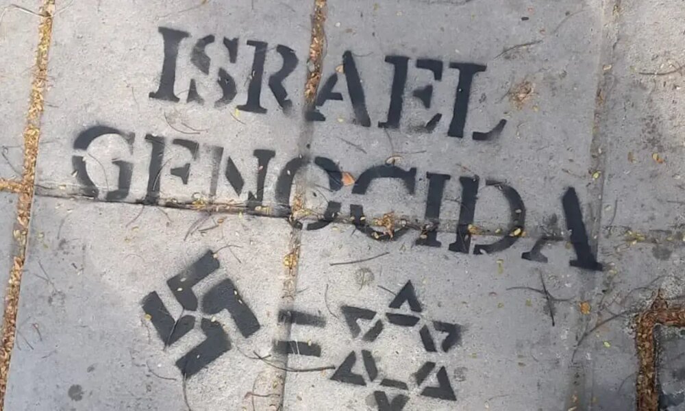 Le Pintaron Grafitis Con Mensajes Antisemitas