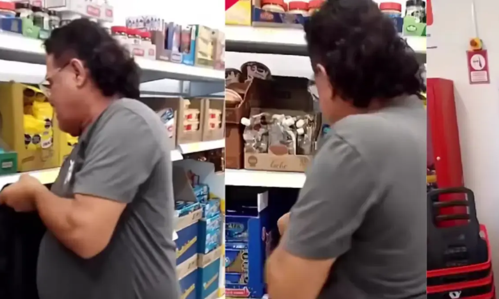 Trabajadores Atrapan un ladrón con mercancía de más de $ 300.000 y lo enfrentan