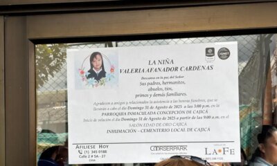 Así Se Vive El Homenaje en Memoria de Valeria Afanador en Cajicá, Tras la Entrega del Cuerpo A Su Familia