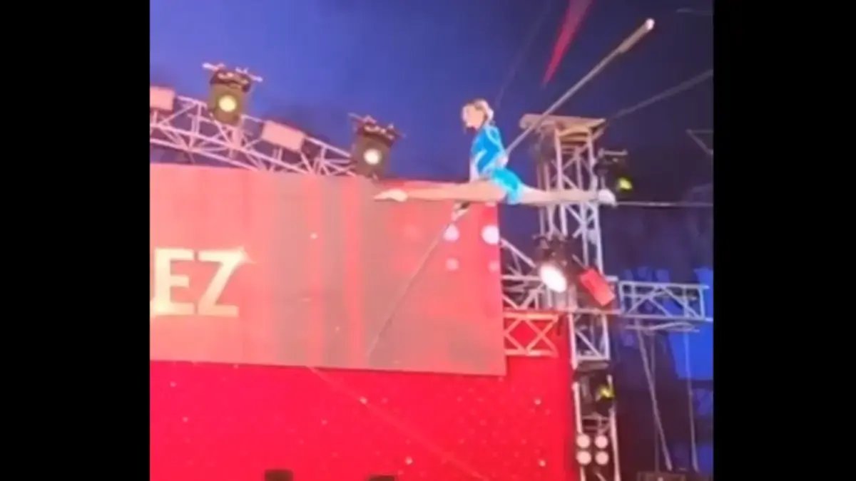 VIDEO MUESTRA PRESIONANTE CAÍDA DE TRAPECISTA DEL CIRCO DE LOS HERMANOS GASCA EN PLENO SHOW: CAYÓO 10 METROS DE ATRURA DE LA CUERDA FLOJA
