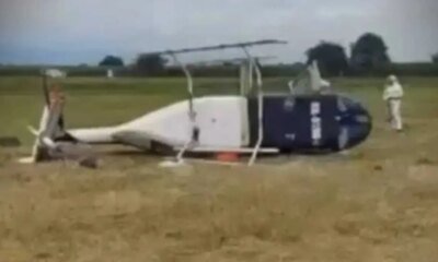 SE accidentó helicóptero de una emppresa privada con cuatro personas a bordo en el aeropuerto Alfonso Bonilla aragón en el valle: evaluan a los hisidos