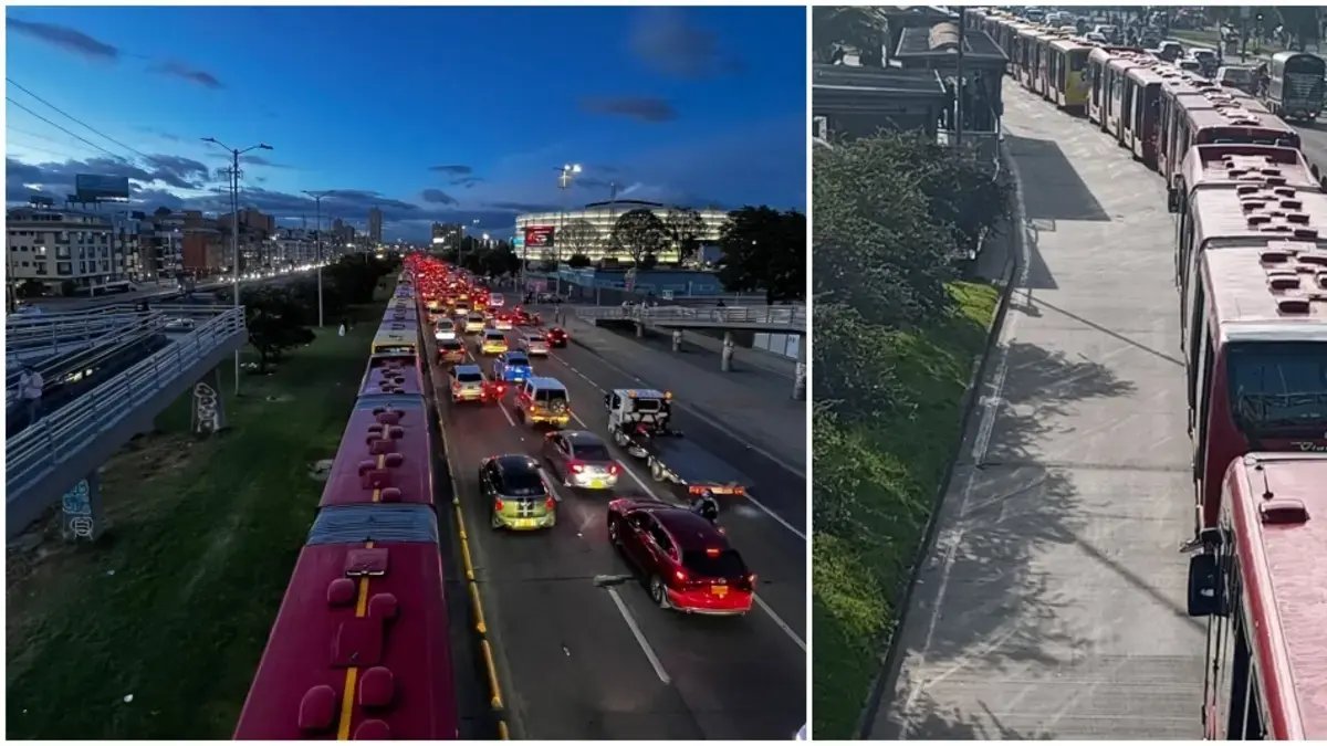 Videos de Fotos de la Fuerte Congestión en Servicio de Transmilenio en Bogotá; Afectaciones de heno en la nqs y otras troncales