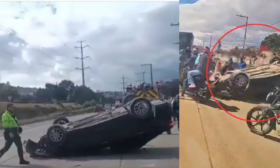 Informe Grave accidente en Bogotá Con Carro Volcado en la Avenida Boyacá; Autoridadas Hacen Presencia en la Zona