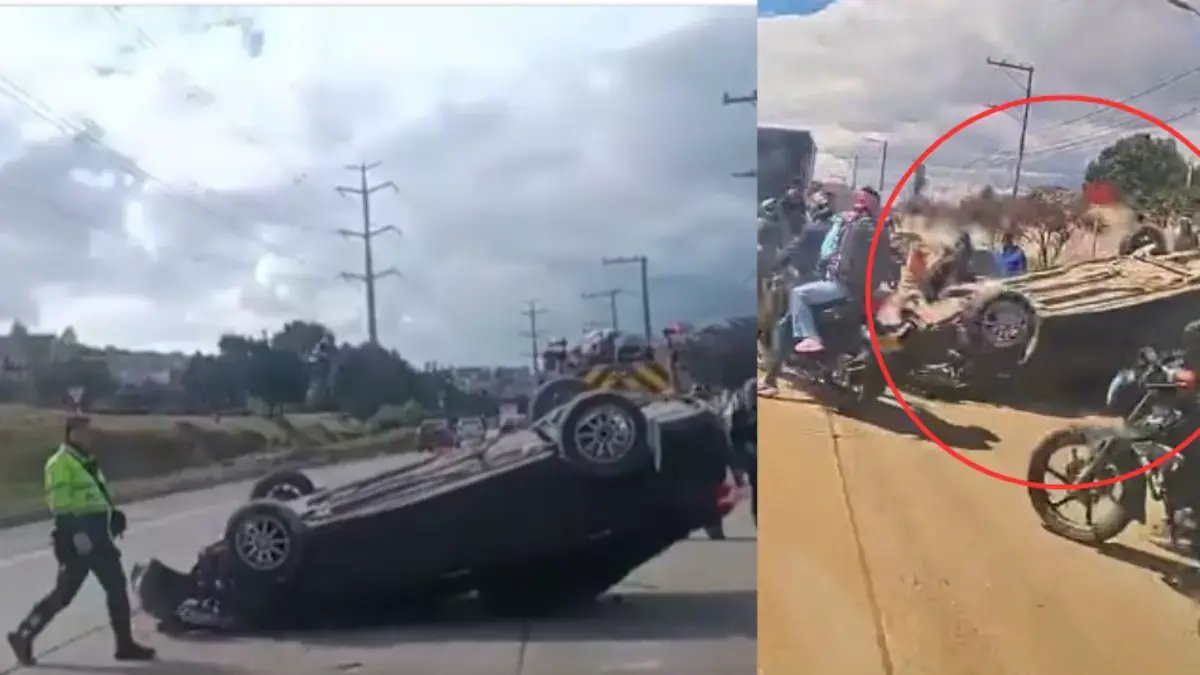 Informe Grave accidente en Bogotá Con Carro Volcado en la Avenida Boyacá; Autoridadas Hacen Presencia en la Zona