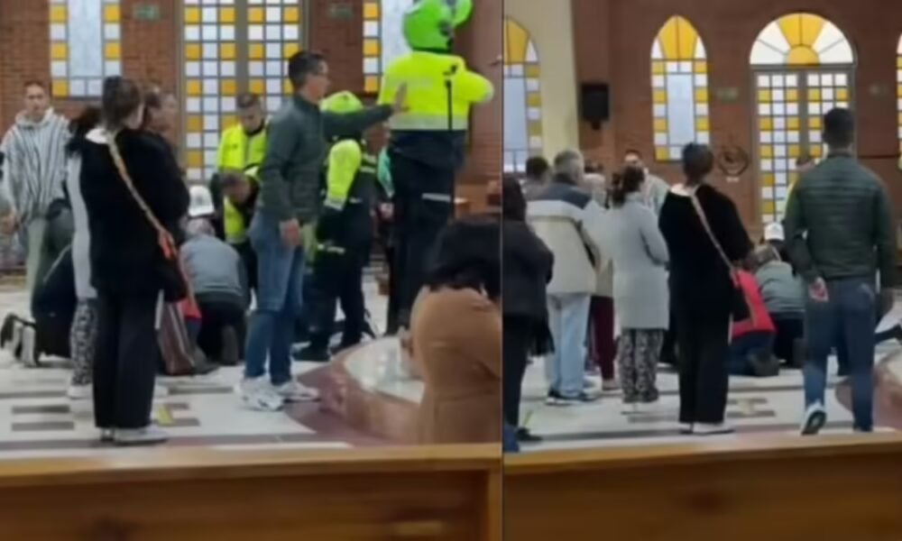 Hombre Armado entró a una parroquia en bogotá y causa Pánico Entre Los Feligres: Fue detenido