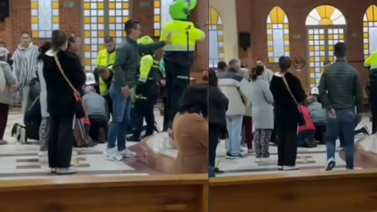 Hombre Armado entró a una parroquia en bogotá y causa Pánico Entre Los Feligres: Fue detenido