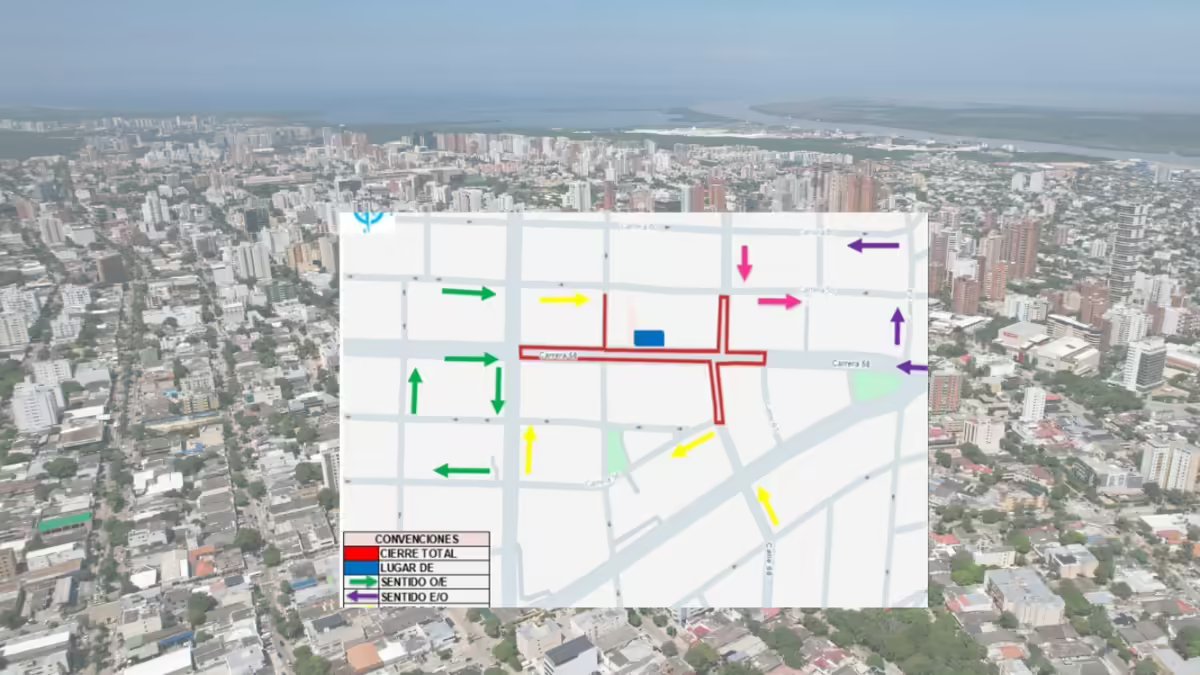 Los Cierres Viales ESTE MARTES 9 de Septiembre en el Norte de Barranquilla por Grabaciones de Serie de Televisión