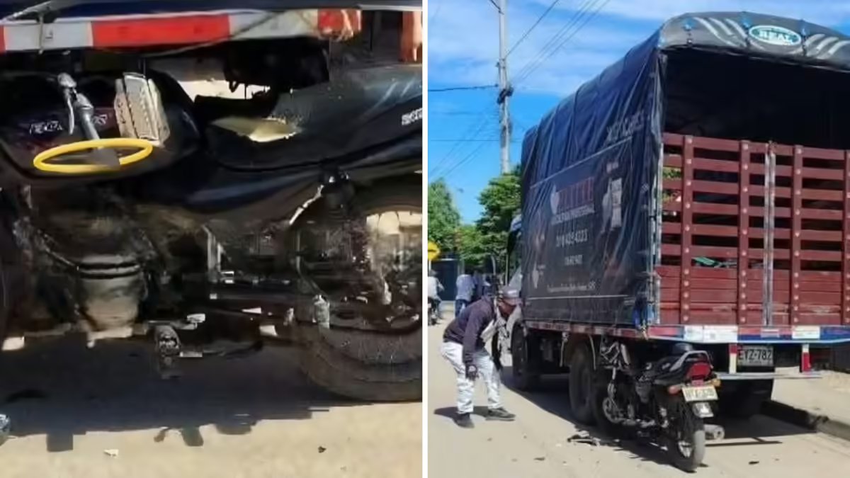 niña murió en accidente cuando viajaba en moto con su Padre y Chocaron Contra Un Camión Estación