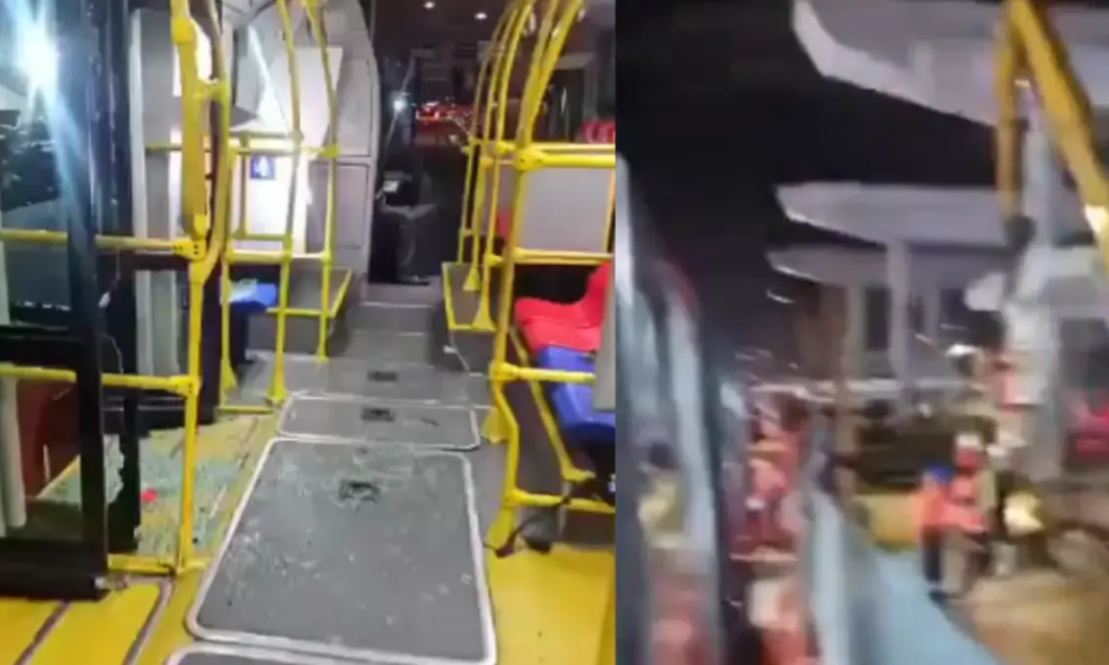 Accidente en Obras del Metro de Bogotá Dejó Cuatro Heridos Tras Caída de Maquinaria Sobre Bus de Transmilenio