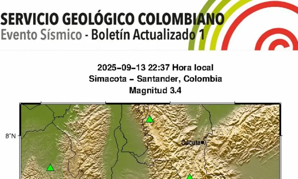 Temblor Hoy en Colombia | Reportan Nuevo Sismo de la Asanancia en la Noche de Este 13 de Septiembre; Epicentro, magnitud y Profundidad
