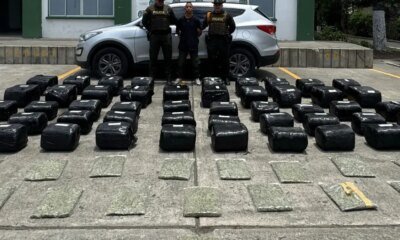 Policía Capturó A Dos Personas; Una era una Mujer con 13,5 kilos en la Maleta