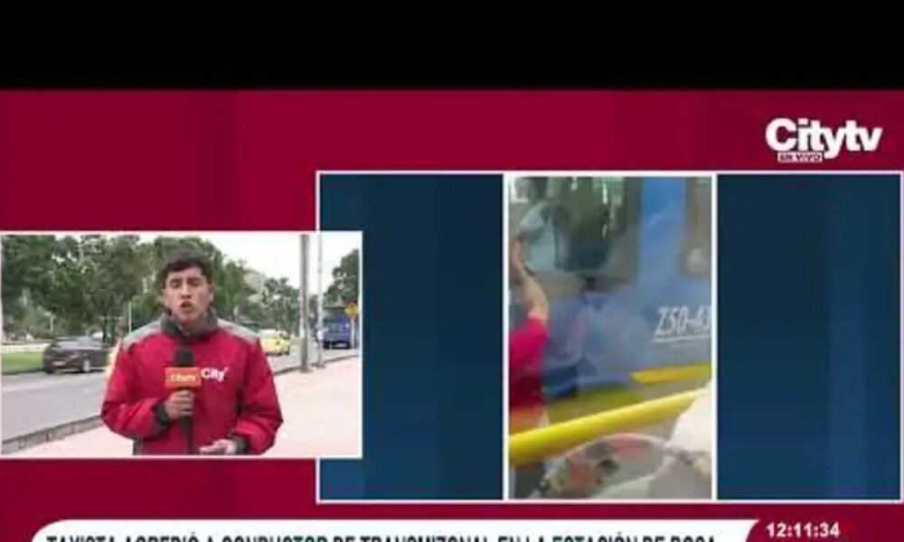 Taxista intentó apúñalar un conductor un Través de la ventana del sitp en avenida las américas de bogotá