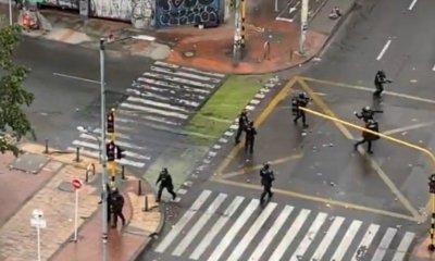 SE Registrán perturbe en el parque de lourdes, en chapinero, en medio de operacos para incautar mercancía de contrabando