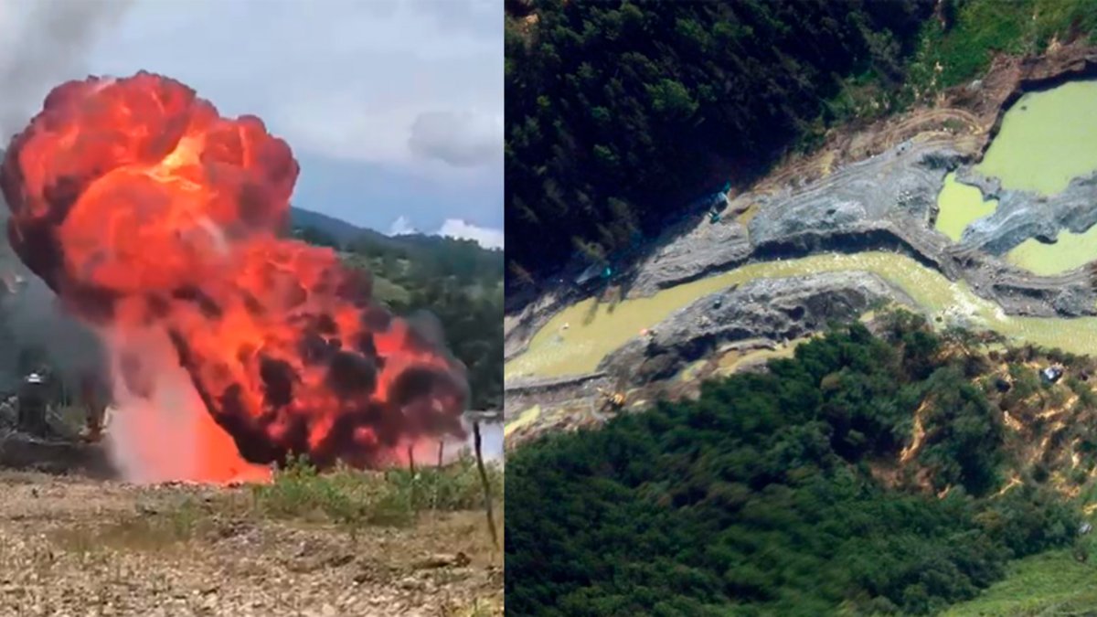 destruyen maquinaria utilizada para minería ilígal en amalfi y urrao