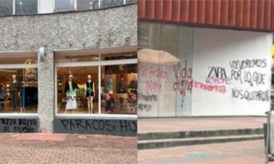 Así quedaron establecimientos tras protestas en la universidad pedagógica en bogotá: Tiendas de Zara y adidas Fueron Afectadas por vandalismo
