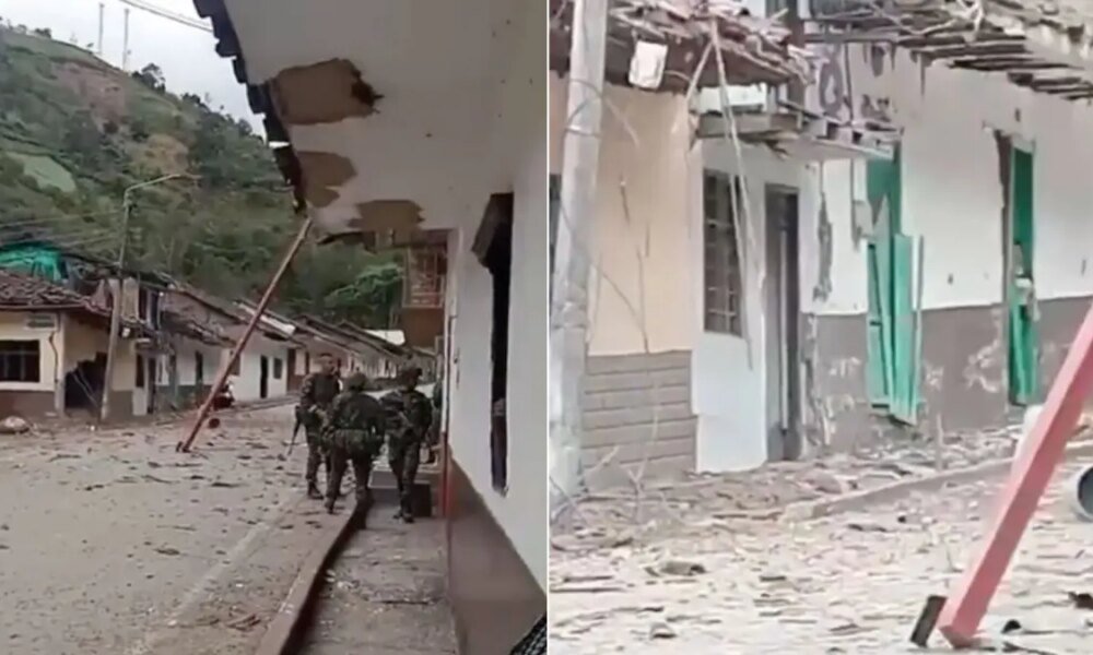 Caos y Miedo por Explosivo Lanzado Desde un Dron Cerca de Estació de Policía; heno cuatro heridos