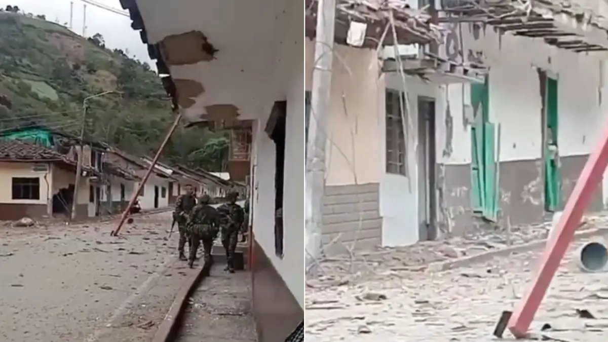 Caos y Miedo por Explosivo Lanzado Desde un Dron Cerca de Estació de Policía; heno cuatro heridos