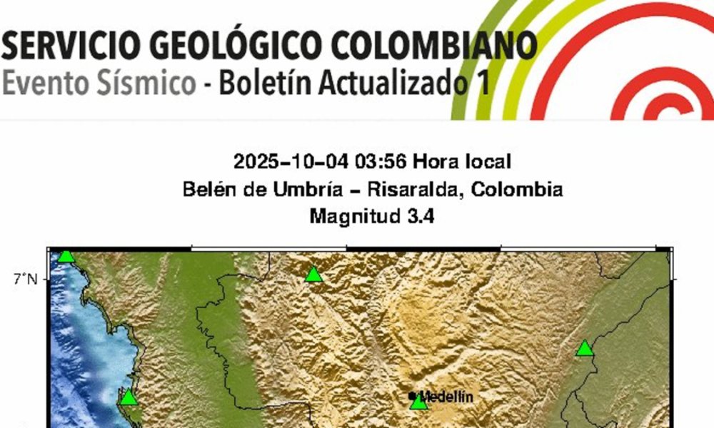 Temblor en Colombia Hoy 4 de Octubre | Servicio Geológico Colombiano Reportó Sismo de Magnitud Mayor A 3 Puntos: Epicentro y Más Detalles
