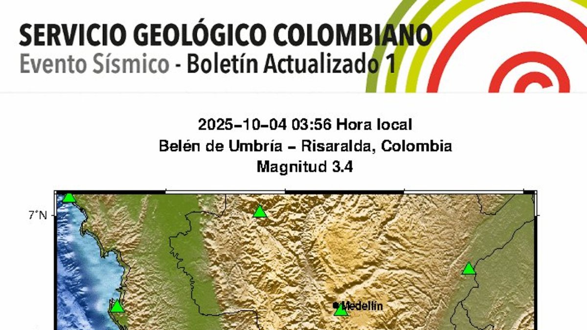 Temblor en Colombia Hoy 4 de Octubre | Servicio Geológico Colombiano Reportó Sismo de Magnitud Mayor A 3 Puntos: Epicentro y Más Detalles