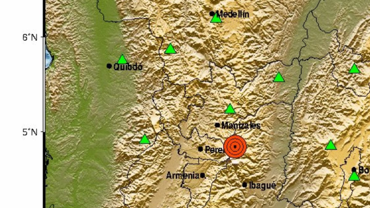 Sismo de Magnitud 3.2 SE Registó en Murillo, Tolima, Cerca del Volcán Paramillo del Cisne