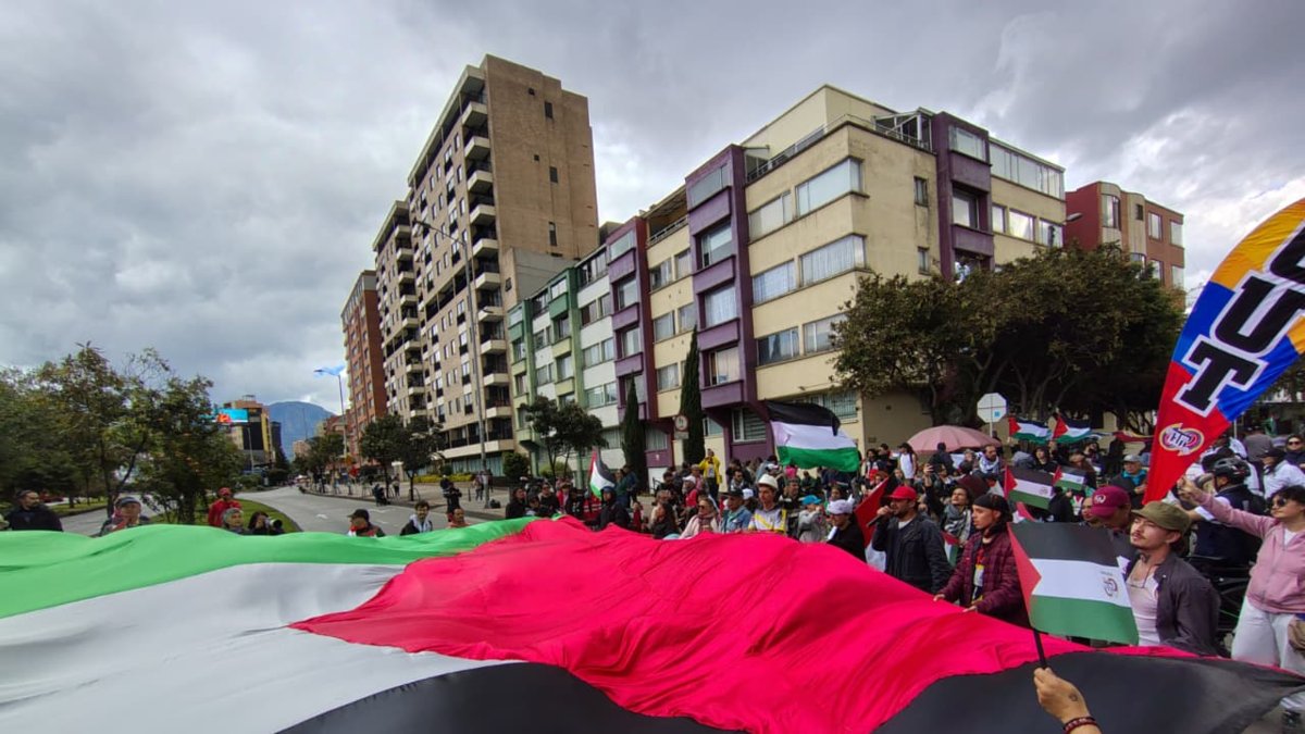 A esta hora se registran manifestaciones propalestinas en el centro, norte y occidente de Bogotá.