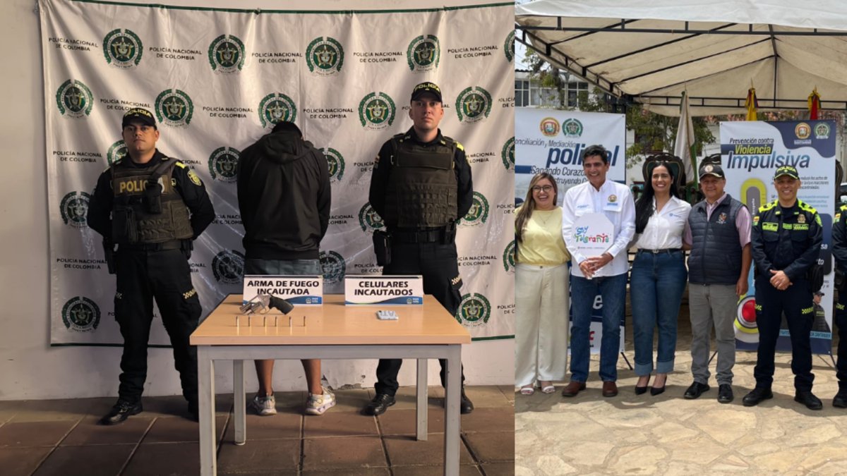 Tres capturados por microtráfico y puerta de armas; Policía activa jornadas de conciliación en Santander