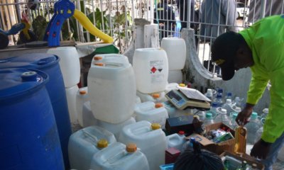 estaba en el barrio Escallón Villa, recuperaron 1.665 litros de alcohol etílico puro