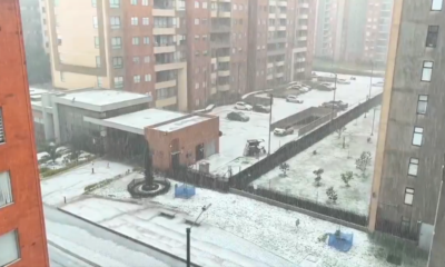 Se reportan fuertes lluvias con granizo en el norte de Bogotá hoy 16 de octubre