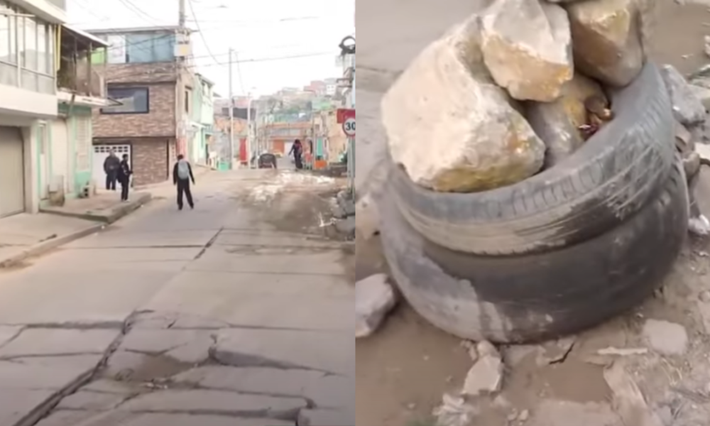 transitar es complejo y deben desviar por grietas y huecos