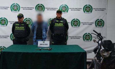hombre con antecedentes judiciales fue capturado con arma de fuego en mano