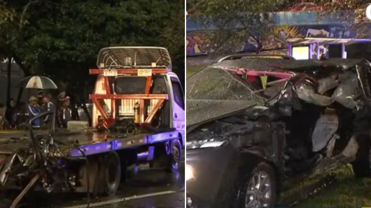 camioneta chocó contra una grúa y conductor perdió la vida; carro quedó destruido